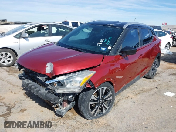 2018 Nissan Kicks S with VIN 3N1CP5CU5JL525597, listed as a IAAI auction lot 41485867 with 100,840 mi miles. Bid and sale history available at carsss.com. Image 17.