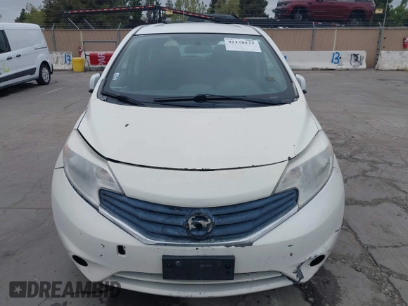 2014 Nissan Note S Plus with VIN 3N1CE2CP6EL398296, listed as a IAAI auction lot 42128123 with 93,688 mi miles and . Bid and sale history available at DreamBid. Image 6.