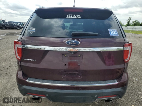 2018 Ford Explorer Limited with VIN 1FM5K7F85JGC69752, listed as a Copart auction lot 55360265 with 92,877 mi miles and Salvage title. Bid and sale history available at DreamBid. Image 6.