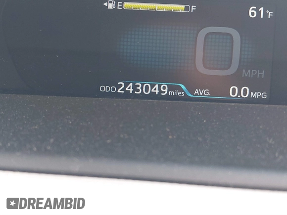 2016 Toyota Prius Two with VIN JTDKBRFU5G3007861, listed as a IAAI auction lot 41763950 with 243,049 mi miles. Bid and sale history available at carsss.com. Image 15.