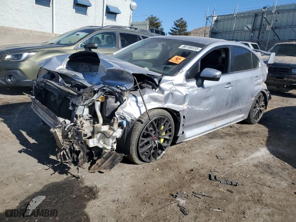 2018 Subaru WRX STI with VIN JF1VA2N64J9820970, listed as a Copart auction lot 88100335 with 85,341 mi miles and Salvage Title. Bid and sale history available at carsss.com. Image 1.