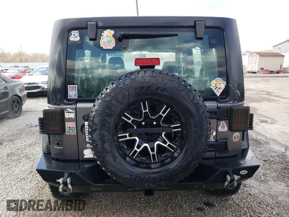 2018 Jeep Wrangler Unlimited Sport S with VIN 1C4BJWDG8JL814090, listed as a Copart auction lot 49155145 with 74,875 mi miles and Salvage Title. Bid and sale history available at DreamBid. Image 6.