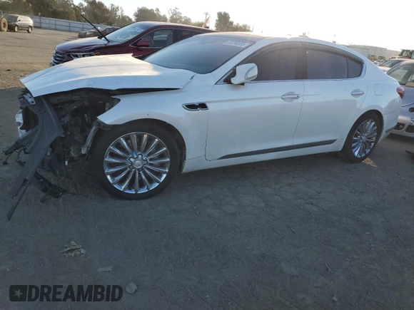 2015 Kia K900 Luxury with VIN KNALW4D46F6027271, listed as a Copart auction lot 88256555 with 118,805 mi miles and Salvage Title. Bid and sale history available at carsss.com. Image 1.