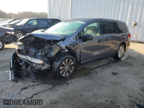 2019 Honda Odyssey LX with VIN 5FNRL6H24KB023597, listed as a Copart auction lot 81958364 with 135,347 mi miles and Salvage Title. Bid and sale history available at DreamBid. Image 1.