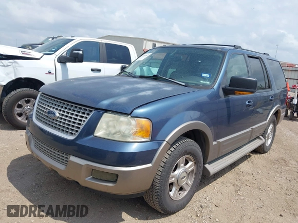 2003 Ford Expedition Eddie Bauer z VIN 1FMRU17W33LC46079, wystawiony jako IAAI lot #42157562 z przebiegiem 235 209 mil mil oraz . Historia ofert i sprzedaży dostępna na DreamBid. Obrazek 2.
