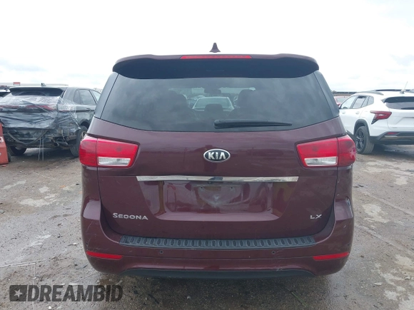 2017 Kia Sedona LX with VIN KNDMB5C16H6237873, listed as a IAAI auction lot 41914092 with 105,900 mi miles and . Bid and sale history available at DreamBid. Image 17.