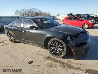 2017 Dodge Charger SE with VIN 2C3CDXBGXHH542352, listed as a Copart auction lot 47591335 with 225,089 mi miles and Salvage Title. Bid and sale history available at carsss.com. Image 4.