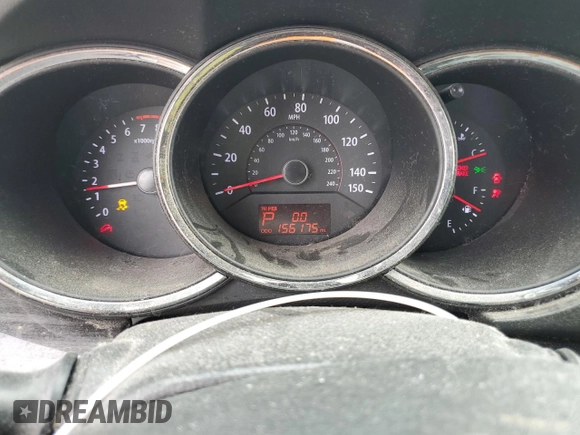 2012 Kia Sorento LX with VIN 5XYKT4A25CG242708, listed as a Copart auction lot 51382155 with 156,175 mi miles and Salvage Title. Bid and sale history available at carsss.com. Image 9.
