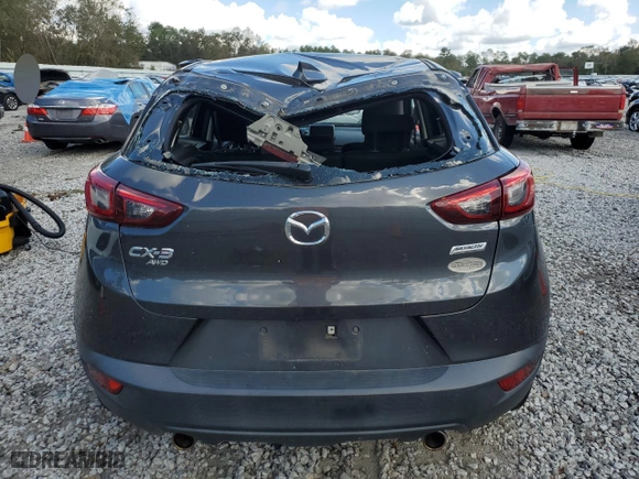 2017 Mazda CX-3 Sport with VIN JM1DKFB70H0175238, listed as a Copart auction lot 74474364 with 77,024 mi miles and Salvage Title. Bid and sale history available at carsss.com. Image 6.