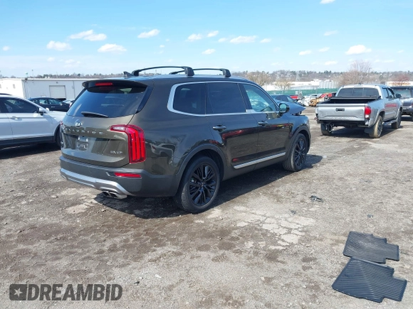 2021 Kia Telluride SX with VIN 5XYP5DHC2MG162119, listed as a IAAI auction lot 41881250 with 112,024 mi miles and . Bid and sale history available at DreamBid. Image 4.