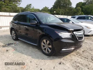2014 Acura MDX Advance with VIN 5FRYD4H80EB019891, listed as a Copart auction lot 57969825 with 150,111 mi miles and Salvage title. Bid and sale history available at DreamBid. Image 4.