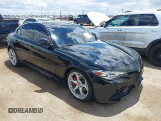 2019 Alfa Romeo Giulia Ti Sport with VIN ZARFAMBN5K7608927, listed as a IAAI auction lot 42347437 with 54,276 mi miles and . Bid and sale history available at DreamBid. Image 1.