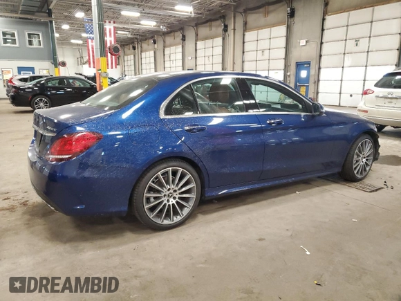 2019 Mercedes-Benz C 300 with VIN 55SWF8EB2KU302331, listed as a Copart auction lot 87732105 with 72,698 mi miles and Salvage Title. Bid and sale history available at carsss.com. Image 3.
