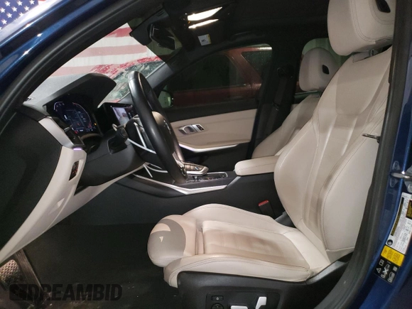 2021 BMW 3 Series 330i xDrive with VIN 3MW5R7J05M8B65599, listed as a Copart auction lot 51707945 with 50,278 mi miles and Salvage Title. Bid and sale history available at DreamBid. Image 7.
