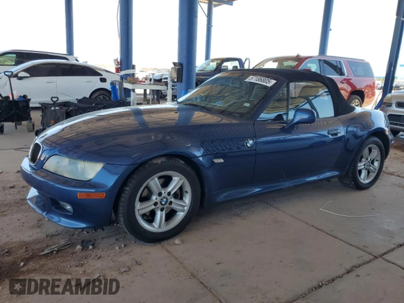 2002 BMW Z3 2.5 z VIN 4USCN33432LM06882, wystawiony jako Copart lot #57186805 z przebiegiem 117 834 mil mil oraz Czysty tytuł • Clean title. Historia ofert i sprzedaży dostępna na DreamBid. Obrazek 1.