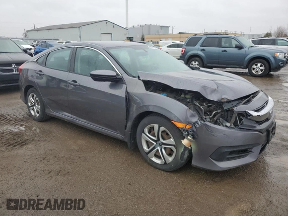 2016 Honda Civic Sedan LX with VIN 2HGFC2F59GH039001, listed as a Copart auction lot 52540465 with 289,943 mi miles and Salvage Title. Bid and sale history available at carsss.com. Image 4.