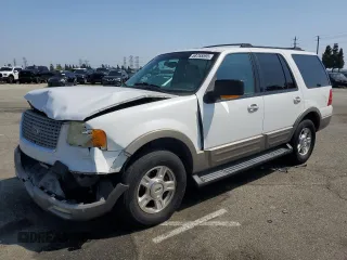 2003 Ford Expedition Eddie Bauer с VIN 1FMFU17L83LA96334, выставлен на аукционе Copart как лот 58755595 с пробегом 200 554 миль миль и Списание • Salvage title. История ставок и продаж доступна на DreamBid. Изображение 1.