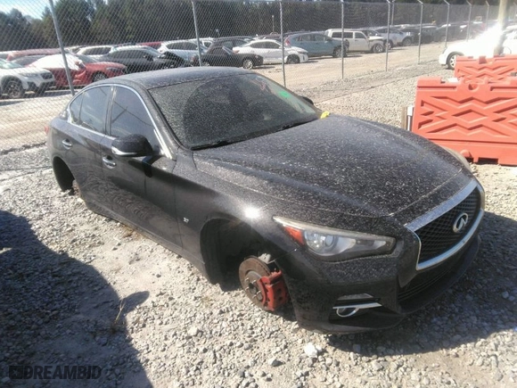 2015 Infiniti Q50 Premium with VIN JN1BV7AP7FM347280, listed as a IAAI auction lot 40478175 with 152,160 mi miles. Bid and sale history available at carsss.com. Image 1.