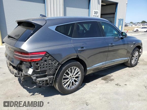 2021 Genesis GV80 with VIN KMUHB4SB7MU040137, listed as a Copart auction lot 65228045 with 74,658 mi miles and Salvage title. Bid and sale history available at DreamBid. Image 3.
