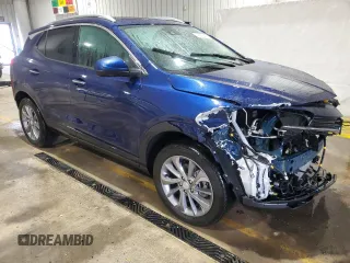 2023 Buick Encore GX Essence with VIN KL4MMGSL6PB096196, listed as a Copart auction lot 43538065 with 14,523 mi miles and Salvage title. Bid and sale history available at DreamBid. Image 4.