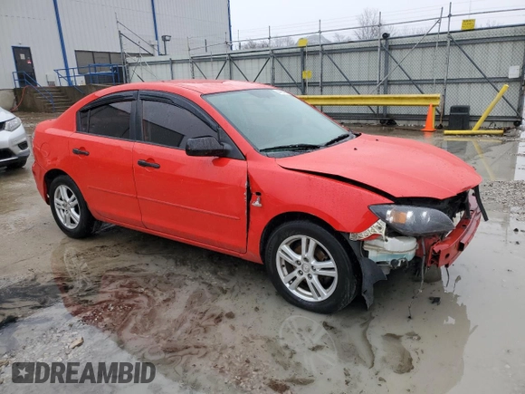 2008 Mazda 3 i Sport with VIN JM1BK12F581782392, listed as a Copart auction lot 44951295 with 188,112 mi miles and Non Repairable. Bid and sale history available at DreamBid. Image 4.