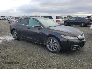 2015 Acura TLX V6 Advance with VIN 19UUB2F78FA008105, listed as a Copart auction lot 48707075 with 163,473 mi miles and Clean Title. Bid and sale history available at carsss.com. Image 4.