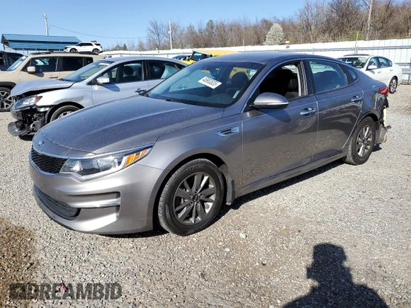 2016 Kia Optima LX Turbo with VIN 5XXGT4L18GG058125, listed as a Copart auction lot 48983835 with 241,533 mi miles and Salvage Title. Bid and sale history available at carsss.com. Image 1.