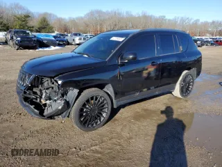 2017 Jeep Compass High Altitude with VIN 1C4NJDEB2HD177836, listed as a Copart auction lot 87759505 with 156,687 mi miles and Salvage Title. Bid and sale history available at carsss.com. Image 1.