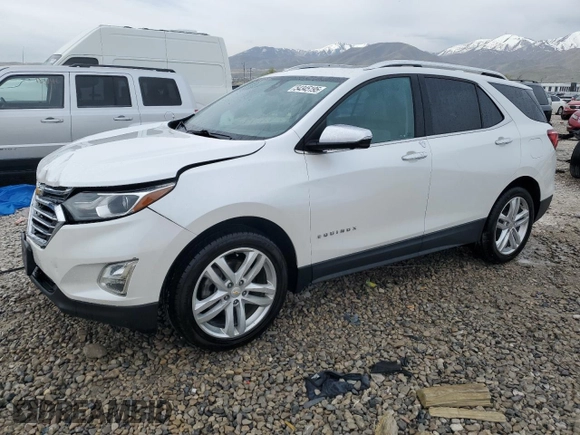 2019 Chevrolet Equinox Premier z VIN 2GNAXYEX1K6127815, wystawiony jako Copart lot #54345195 z przebiegiem 79 951 mil mil oraz Szkoda całkowita • Salvage title. Historia ofert i sprzedaży dostępna na DreamBid. Obrazek 1.