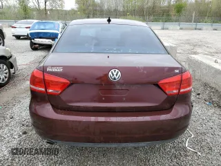 2013 Volkswagen Passat SE with VIN 1VWBP7A32DC087794, listed as a Copart auction lot 52509825 with 142,359 mi miles and Non repairable. Bid and sale history available at DreamBid. Image 6.