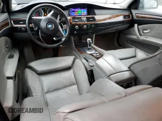 2008 BMW 5 Series 550i with VIN WBANW53548CT49453, listed as a Copart auction lot 45350325 with 117,593 mi miles and Salvage Title. Bid and sale history available at carsss.com. Image 8.