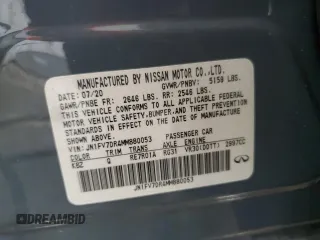 2021 Infiniti Q50 Red Sport 400 with VIN JN1FV7DR4MM880053, listed as a Copart auction lot 50121485 with 39,037 mi miles and Non repairable. Bid and sale history available at DreamBid. Image 13.