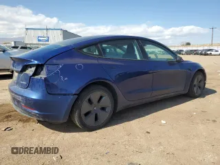 2021 Tesla Model 3 Long Range with VIN 5YJ3E1EB8MF003072, listed as a Copart auction lot 45596845 with 72,862 mi miles and Salvage Title. Bid and sale history available at DreamBid. Image 3.