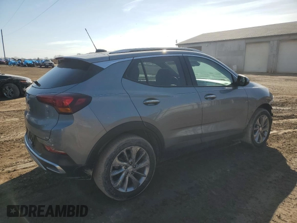 2023 Buick Encore GX Essence with VIN KL4MMFSL4PB121039, listed as a Copart auction lot 47946375 with 28,325 mi miles and Salvage title. Bid and sale history available at DreamBid. Image 3.