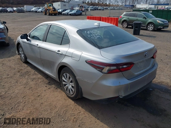2022 Toyota Camry Hybrid LE with VIN 4T1C31AK9NU595842, listed as a IAAI auction lot 41764564 with 33,783 mi miles. Bid and sale history available at carsss.com. Image 3.