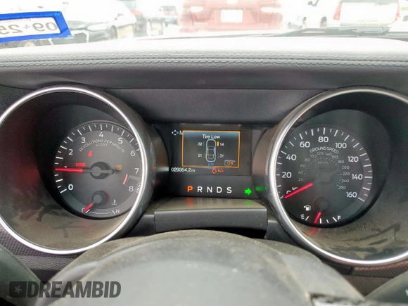 2019 Ford Mustang GT with VIN 1FA6P8CF5K5118450, listed as a Copart auction lot 58513015 with 29,354 mi miles and Salvage title. Bid and sale history available at DreamBid. Image 9.