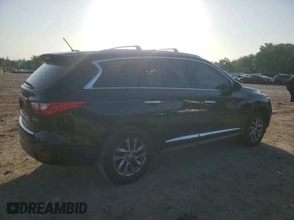2014 Infiniti QX60 with VIN 5N1AL0MM2EC537303, listed as a Copart auction lot 62065715 with Not provided miles and Clean title. Bid and sale history available at DreamBid. Image 3.