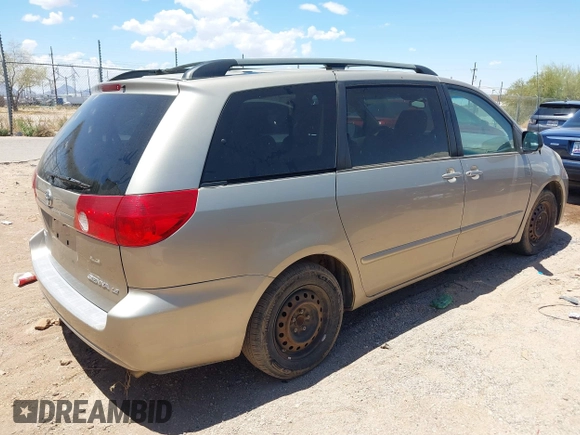 2007 Toyota Sienna CE with VIN 5TDZK23C57S045350, listed as a IAAI auction lot 42216969 with 218,726 mi miles and . Bid and sale history available at DreamBid. Image 4.