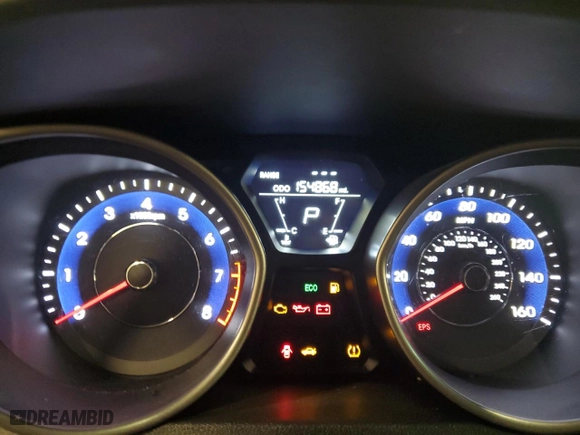 2013 Hyundai Elantra Limited PZEV with VIN 5NPDH4AEXDH197165, listed as a Copart auction lot 50725795 with 154,868 mi miles and Salvage Title. Bid and sale history available at carsss.com. Image 9.
