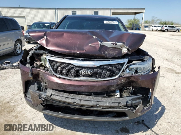 2014 Kia Sorento LX with VIN 5XYKT4A67EG428336, listed as a Copart auction lot 53906355 with 260,530 mi miles and Clean Title. Bid and sale history available at carsss.com. Image 5.