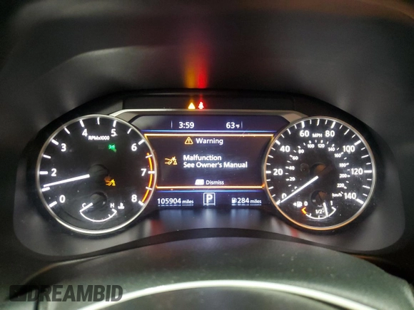 2020 Nissan Altima 2.5 SL with VIN 1N4BL4EV6LC161442, listed as a Copart auction lot 48557235 with 105,904 mi miles and Salvage Title. Bid and sale history available at carsss.com. Image 9.