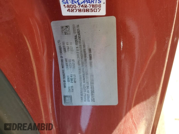 2015 Chevrolet Camaro LT with VIN 2G1FF3D3XF9237830, listed as a Copart auction lot 71110334 with 83,058 mi miles and Salvage Title. Bid and sale history available at carsss.com. Image 12.