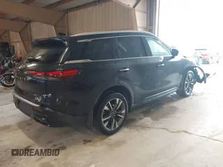 2023 Infiniti QX60 Luxe with VIN 5N1DL1FR9PC353992, listed as a IAAI auction lot 41545383 with 34,835 mi miles and . Bid and sale history available at DreamBid. Image 4.