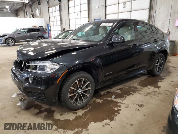 2016 BMW X6 xDrive35i with VIN 5UXKU2C56G0N80766, listed as a Copart auction lot 41801903 with 129,971 mi miles. Bid and sale history available at carsss.com. Image 1.