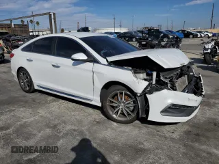 2015 Hyundai Sonata Sport with VIN 5NPE34AB3FH091362, listed as a Copart auction lot 45514825 with 118,809 mi miles and Salvage Title. Bid and sale history available at carsss.com. Image 4.