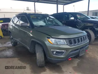 2018 Jeep Compass Trailhawk with VIN 3C4NJDDB1JT419422, listed as a IAAI auction lot 41636730 with 69,546 mi miles and . Bid and sale history available at carsss.com. Image 1.