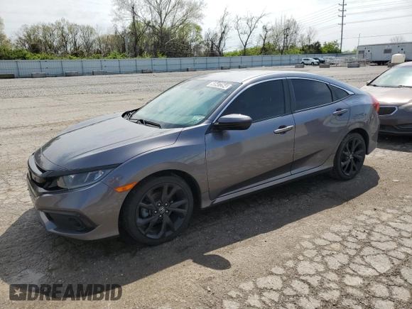 2019 Honda Civic Sport with VIN 2HGFC2F89KH543311, listed as a Copart auction lot 85769134 with 33,509 mi miles and Salvage Title. Bid and sale history available at DreamBid. Image 1.