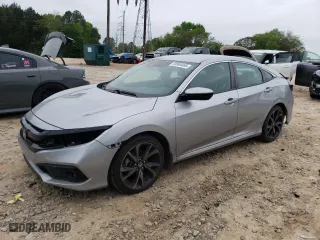 2021 Honda Civic Sedan Sport with VIN 2HGFC2F83MH536597, listed as a Copart auction lot 50994465 with 36,666 mi miles and Salvage Title. Bid and sale history available at carsss.com. Image 1.