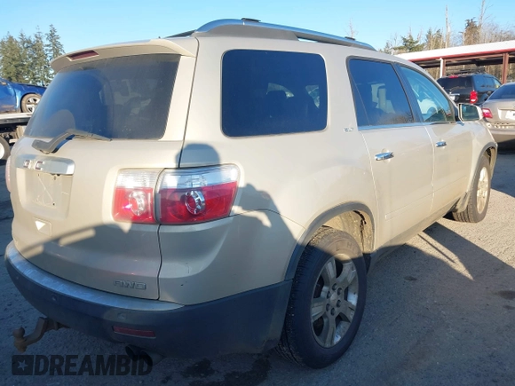 2009 GMC Acadia SLT2 with VIN 1GKEV33D69J175985, listed as a IAAI auction lot 41381659 with 179,351 mi miles. Bid and sale history available at carsss.com. Image 4.