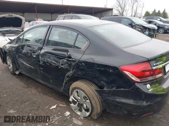 2015 Honda Civic Sedan LX with VIN 19XFB2F54FE057949, listed as a IAAI auction lot 41990069 with 174,000 mi miles. Bid and sale history available at carsss.com. Image 6.